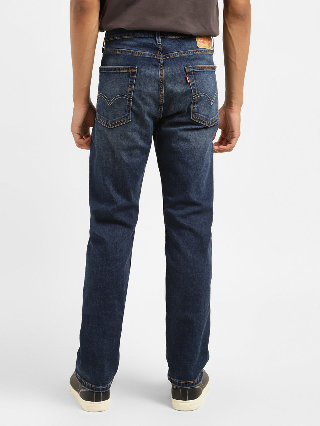 Men's 513 Blue Slim Straight Fit Mid Rise Jeans - 8f445a78-af56-4c54-bd30-fa44093a6d9d View