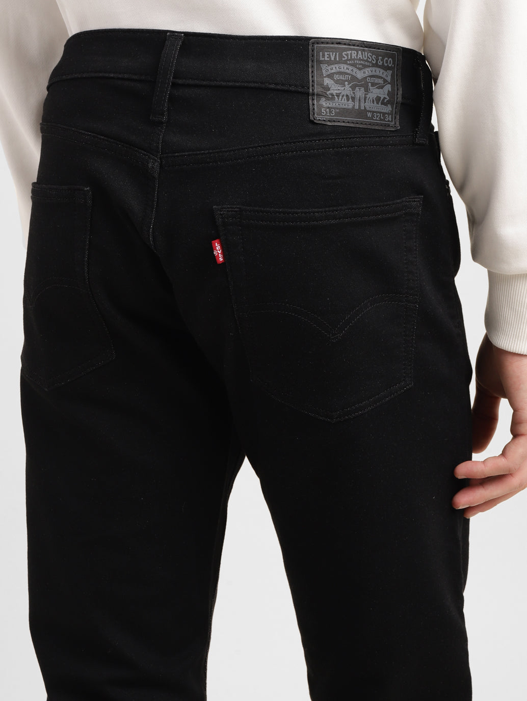 Men's 513 Black Slim Straight Fit Mid Rise Jeans - 2410496c-db92-4438-92af-449374e70acf View