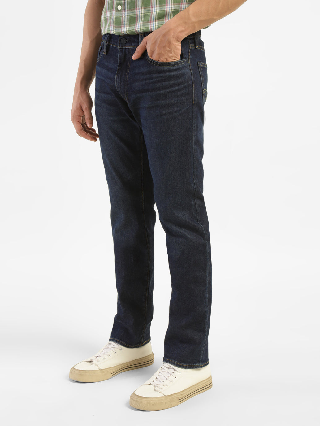Men's 513 Blue Slim Straight Fit Mid Rise Jeans - 8ae93d2d-3a02-48d2-8776-3b406a1c523d View
