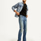 Men's 513 Blue Slim Straight Fit Mid Rise Jeans - Elevated View