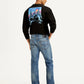 Men's 513 Blue Slim Straight Fit Mid Rise Jeans - Back View