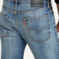 Men's 513 Blue Slim Straight Fit Mid Rise Jeans - Detail View