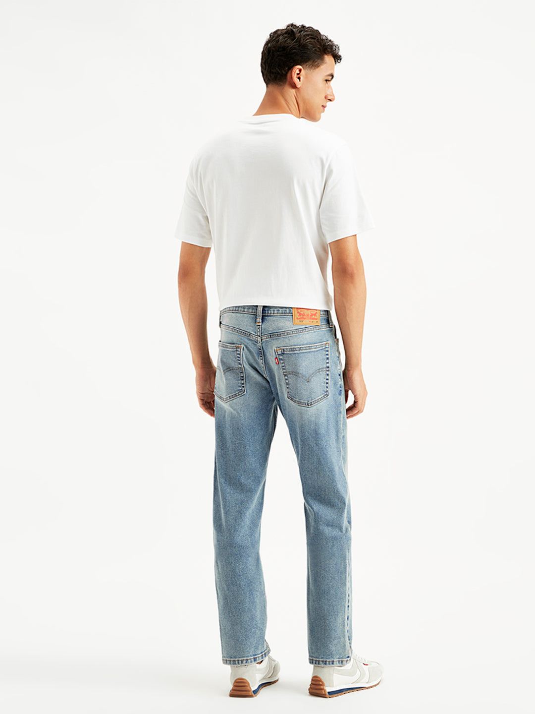 Men's 513 Light Blue Slim Straight Fit Mid Rise Jeans - Back View