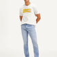 Men's 513 Light Blue Slim Straight Fit Mid Rise Jeans - Front View