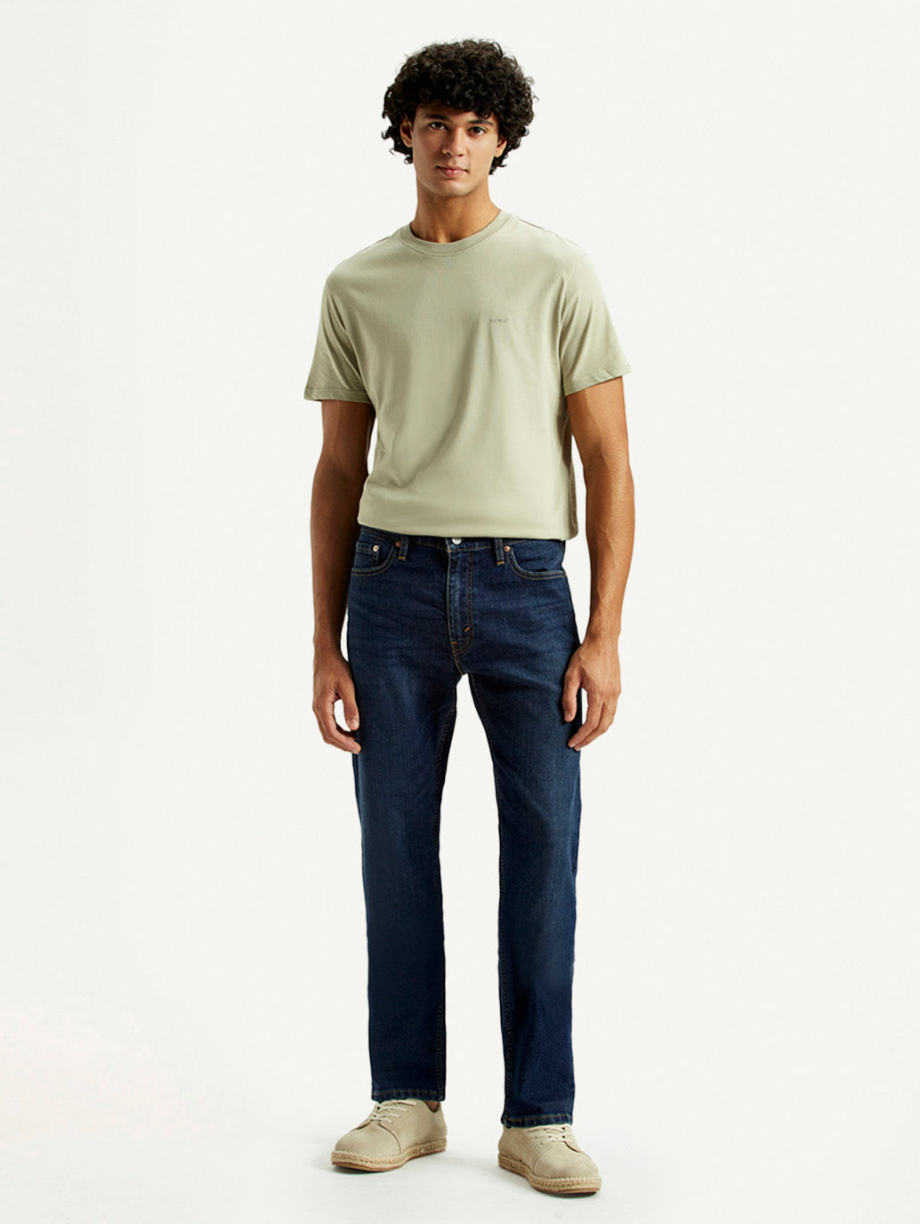 Men's 513 Dark Blue Slim Straight Fit Mid Rise Jeans