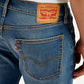 Men's 513 Blue Slim Straight Fit Mid Rise Jeans - Detail View