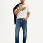 Men's 513 Blue Slim Straight Fit Mid Rise Jeans - Styleshot View