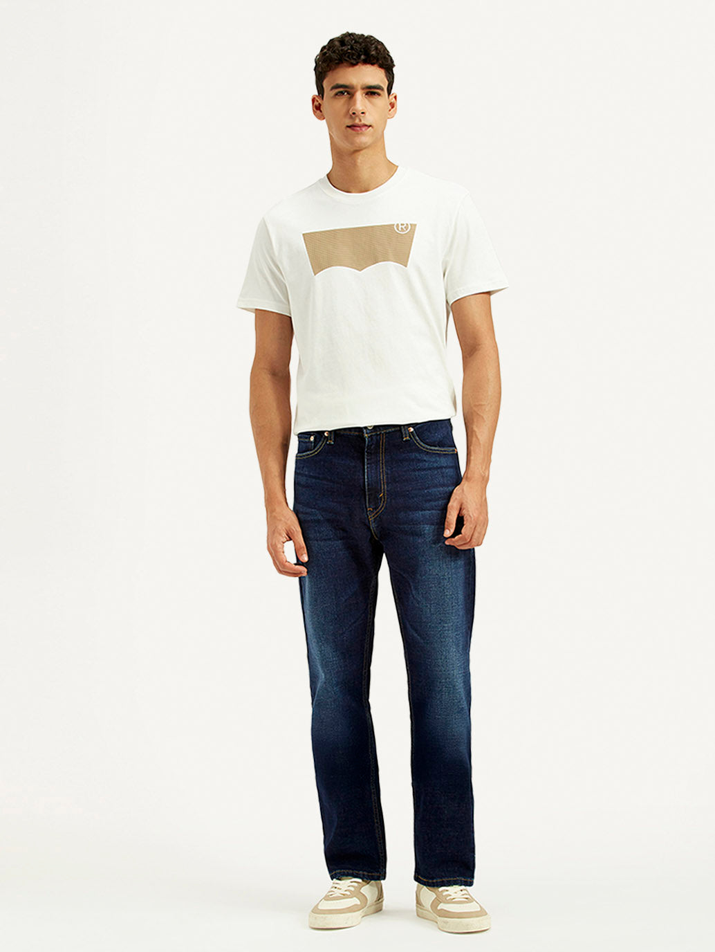 Men's 513 Indigo Slim Straight Fit Mid Rise Jeans - Front View