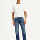 Men's 513 Blue Slim Straight Fit Mid Rise Jeans - Front View