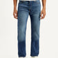 Men's 513 Blue Slim Straight Fit Mid Rise Jeans - Front View