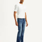 Men's 513 Blue Slim Straight Fit Mid Rise Jeans - Side View