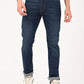 Men's 513 Dark Blue Slim Straight Fit Mid Rise Jeans - jpg View