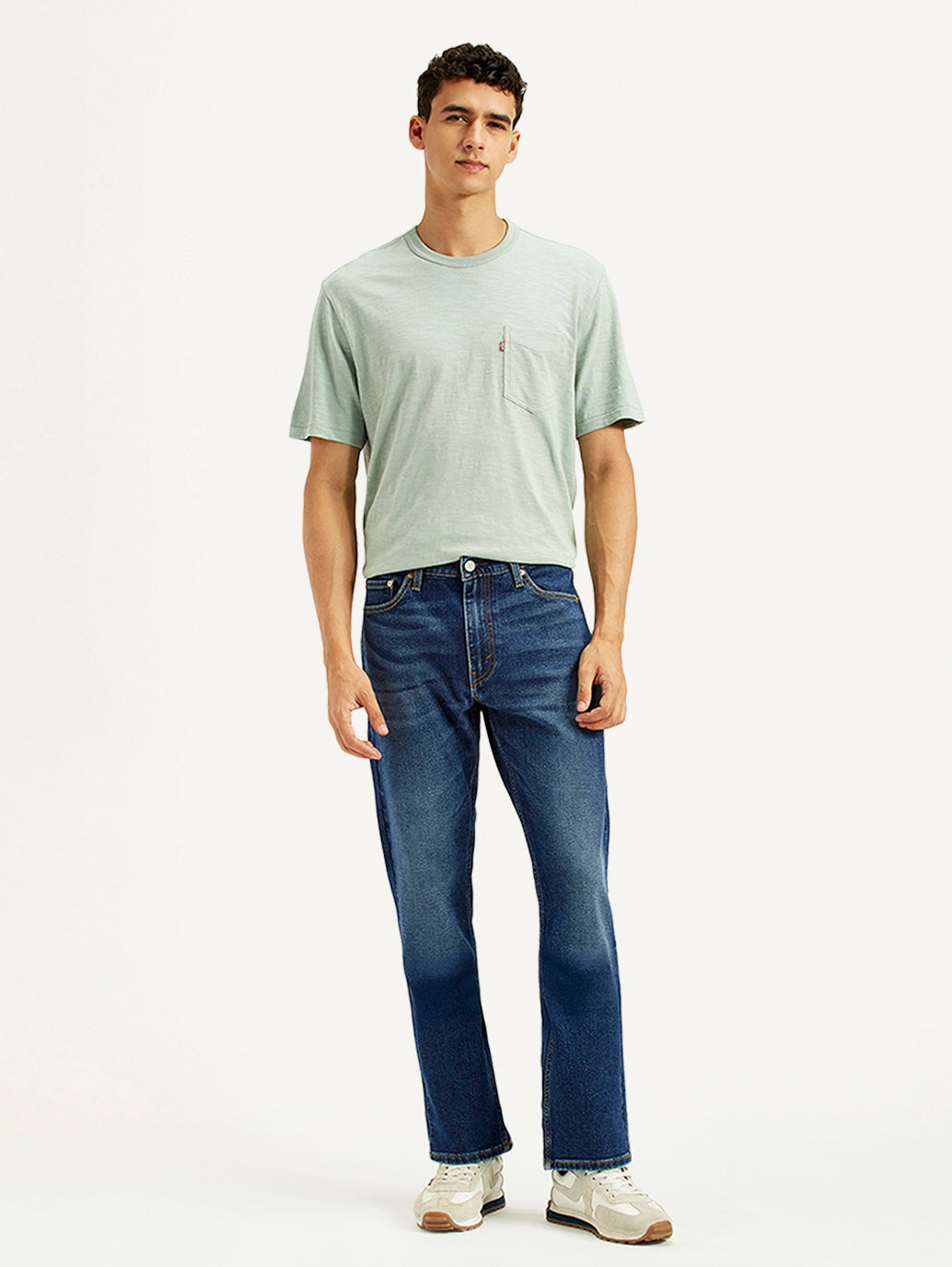 Men's 513 Light Indigo Slim Straight Fit Mid Rise Jeans - Front View