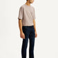 Men's 513 Dark Blue Slim Straight Fit Mid Rise Selvedge Jeans - Side View