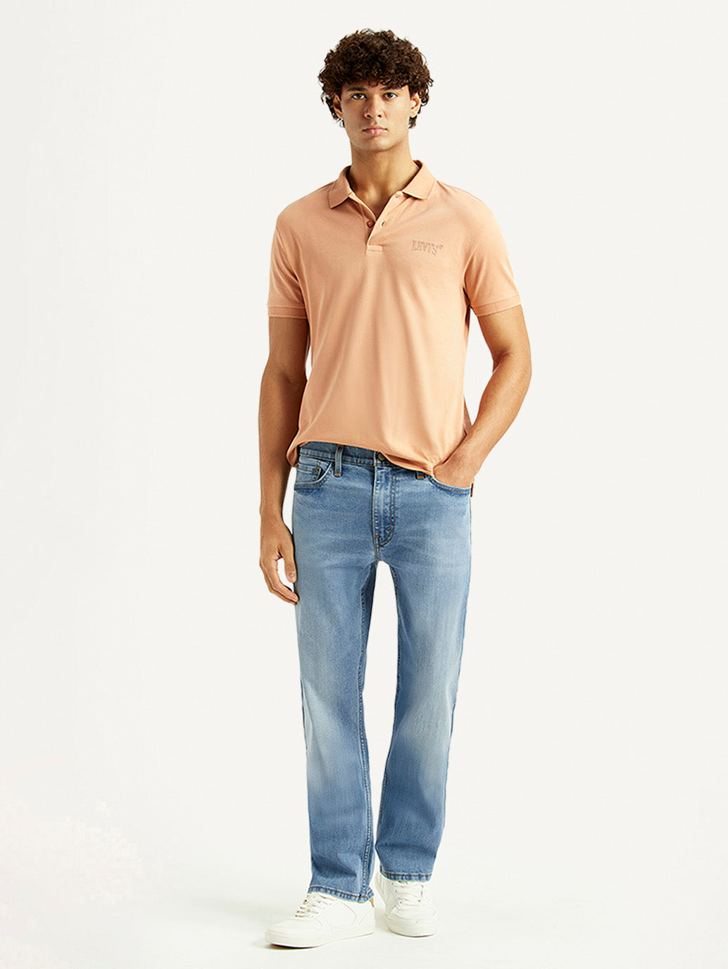 Men's 513 Light Blue Slim Straight Fit Mid Rise Jeans