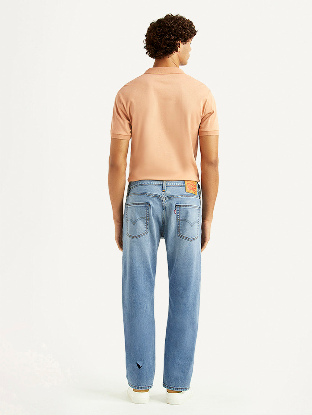 Men's 513 Light Blue Slim Straight Fit Mid Rise Jeans - Back View