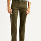 Men's 513 Olive Slim Straight Fit Mid Rise Jeans - Front View