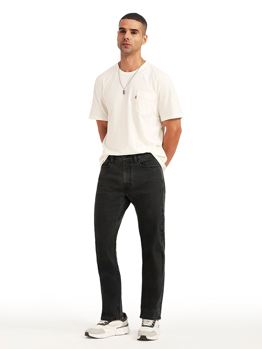 Men's 513 Black Slim Straight Fit Mid Rise Jeans