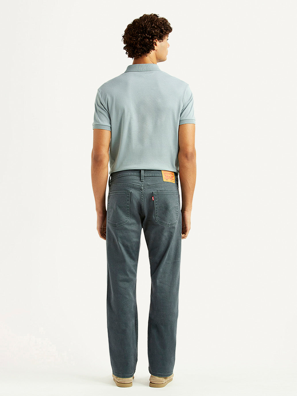 Men's 513 Grey Slim Straight Fit Mid Rise Jeans - Back View