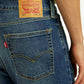 Men's 513 Dark Blue Slim Straight Fit Mid Rise Jeans - Detail View