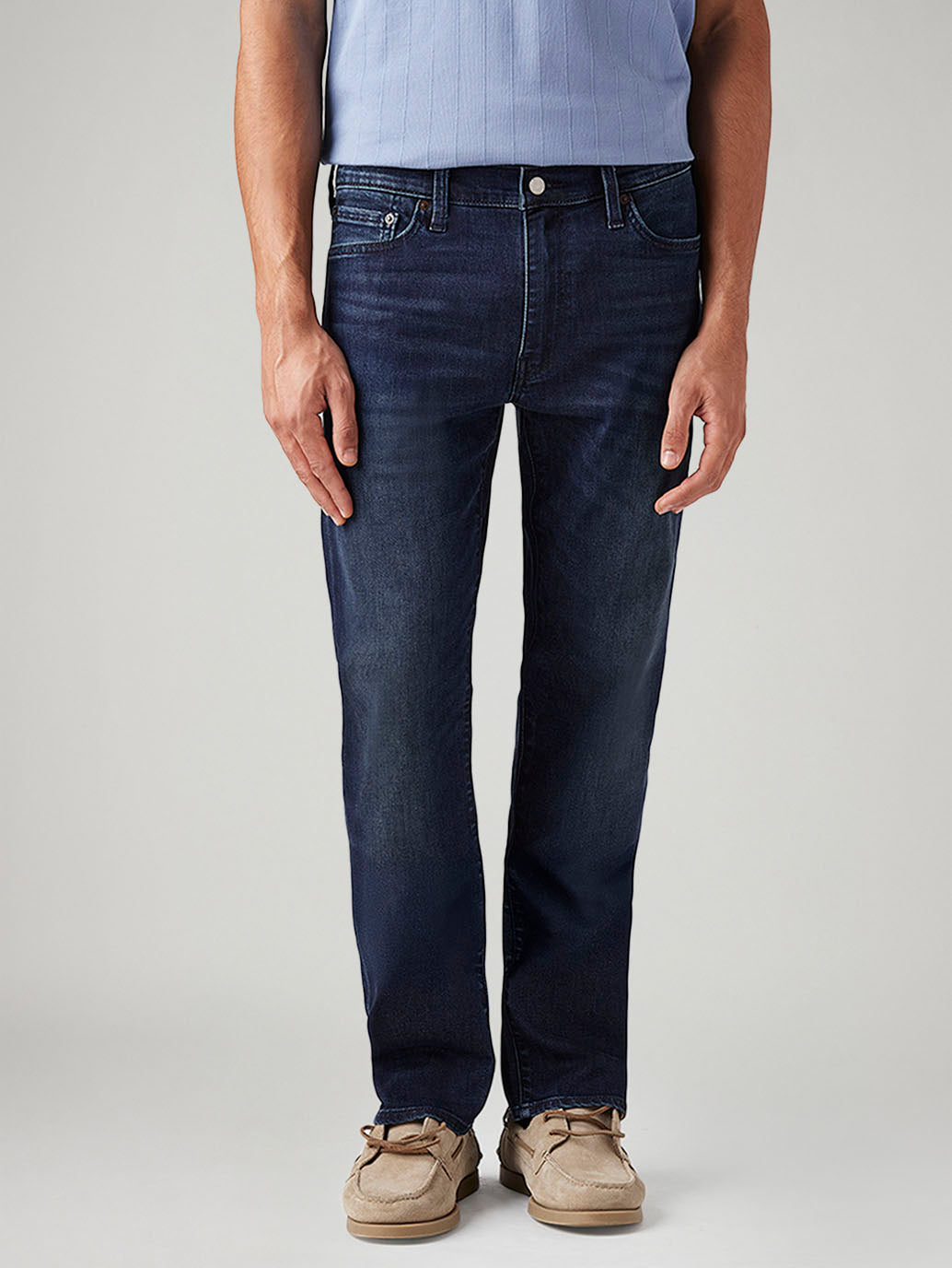 Men's 513 Dark Indigo Slim Straight Fit Mid Rise Jeans - Front View