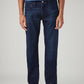 Men's 513 Dark Blue Slim Straight Fit Mid Rise Jeans - Front View