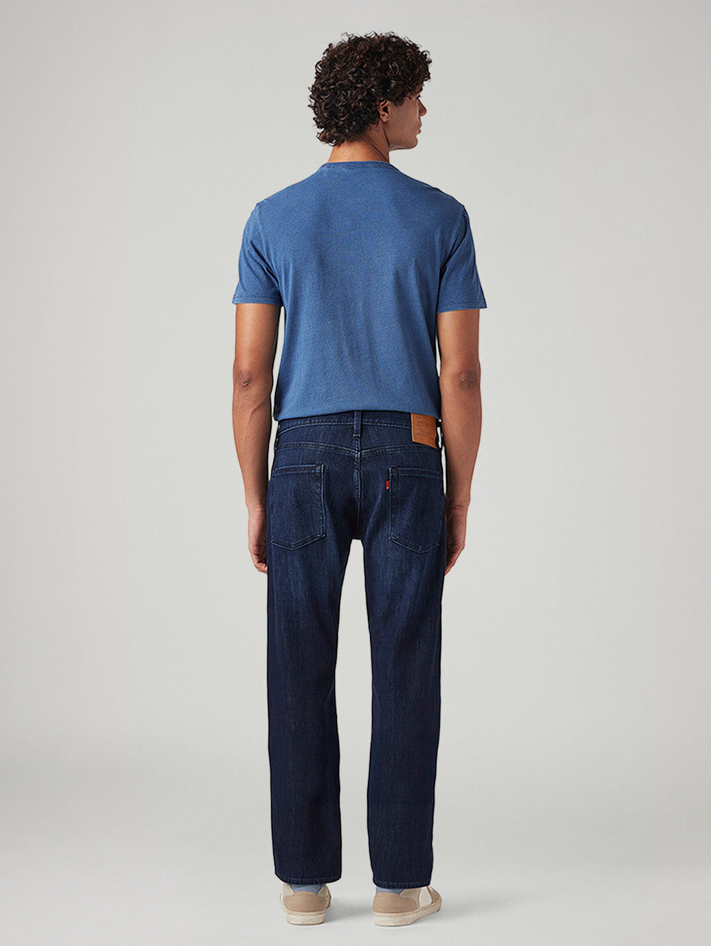 Men's 513 Dark Blue Slim Straight Fit Mid Rise Jeans - Back View