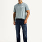 Men's 513 Dark Blue Slim Straight Fit Mid Rise Jeans - Styleshot View