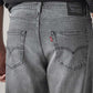 Men's 513 Grey Slim Straight Fit Mid Rise Jeans - Detail View