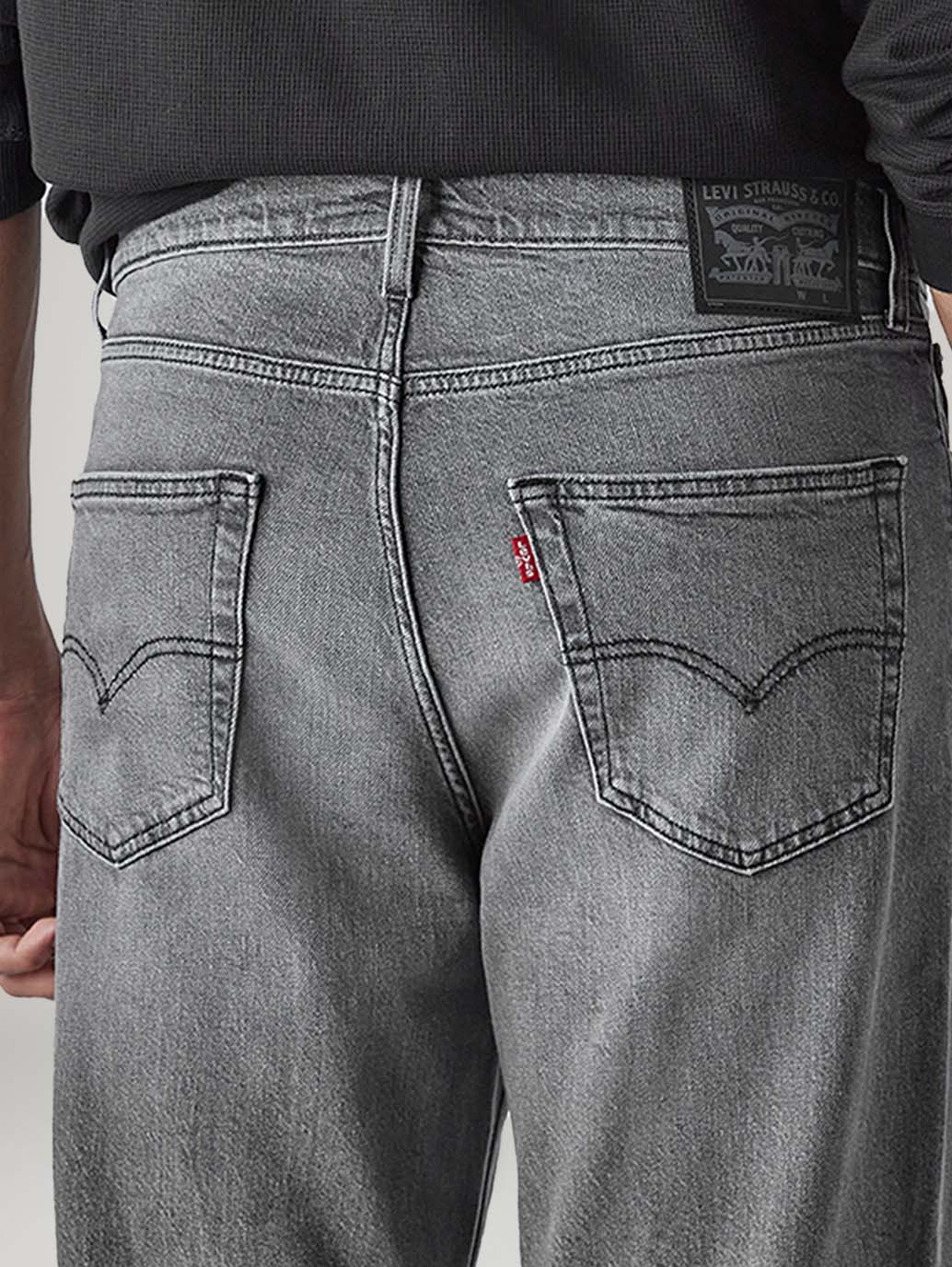Men's 513 Grey Slim Straight Fit Mid Rise Jeans - Detail View