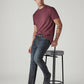 Men's 513 Dark Blue Slim Straight Fit Mid Rise Jeans - Logo View