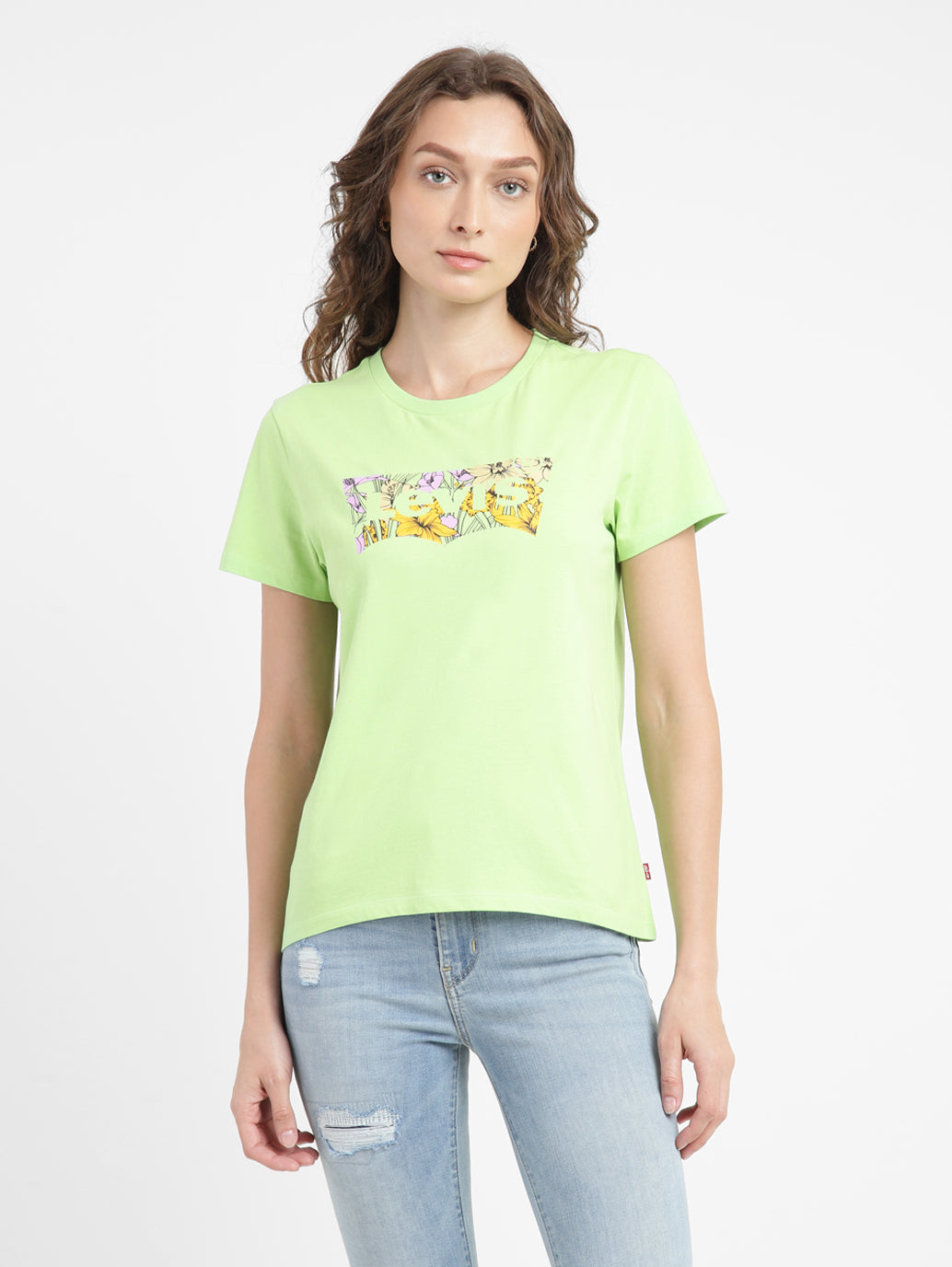 Women's Graphic Print Round Neck T-shirt Green - 16e7425e-2bb6-461f-aa34-5679dfe4b0fb View