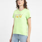 Women's Graphic Print Round Neck T-shirt Green - c8dcfce5-873a-4692-83da-507c4e17feeb View