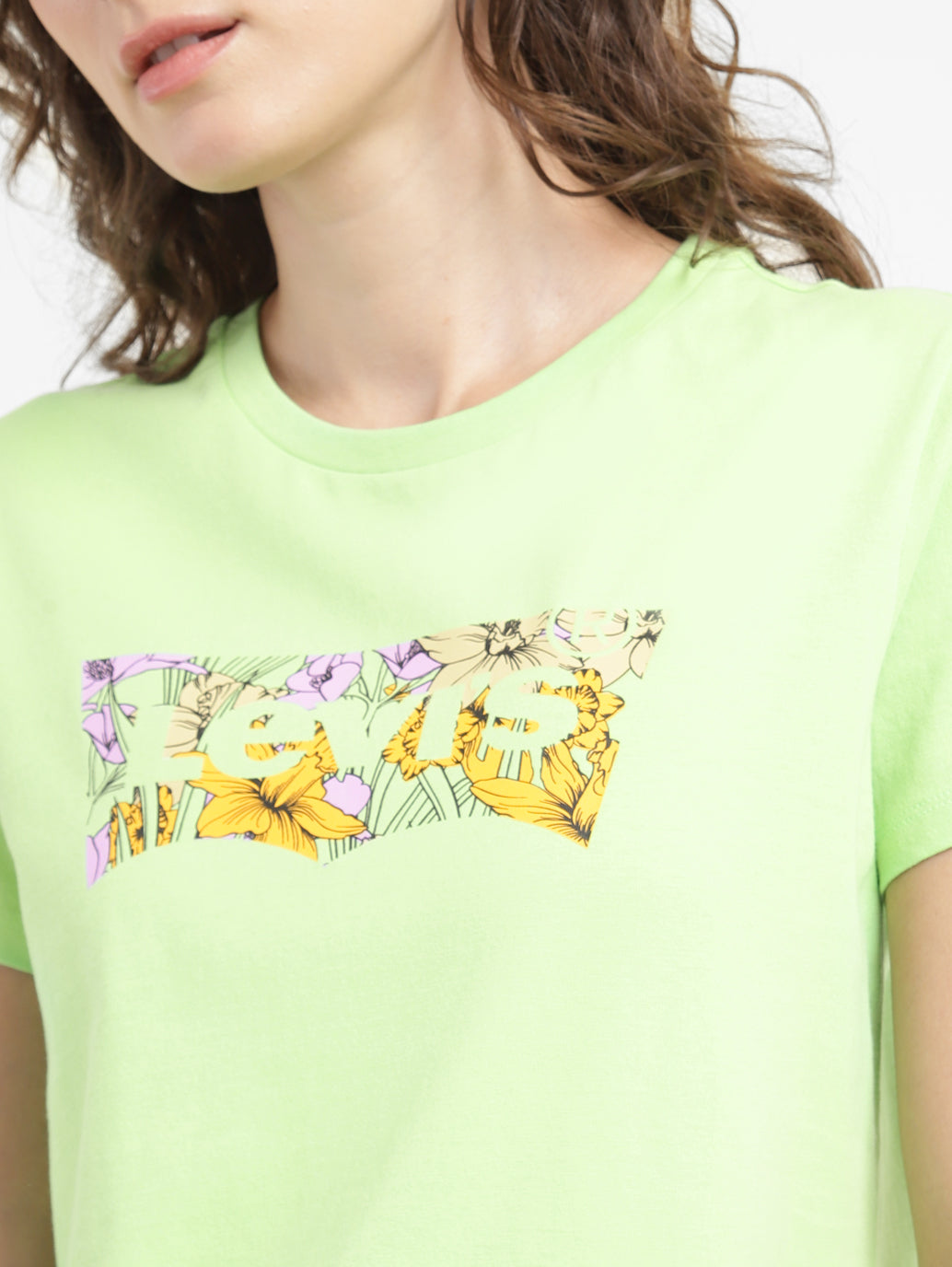 Women's Graphic Print Round Neck T-shirt Green - 38ceca0a-e49e-4b4c-801e-51ce249a3e93 View