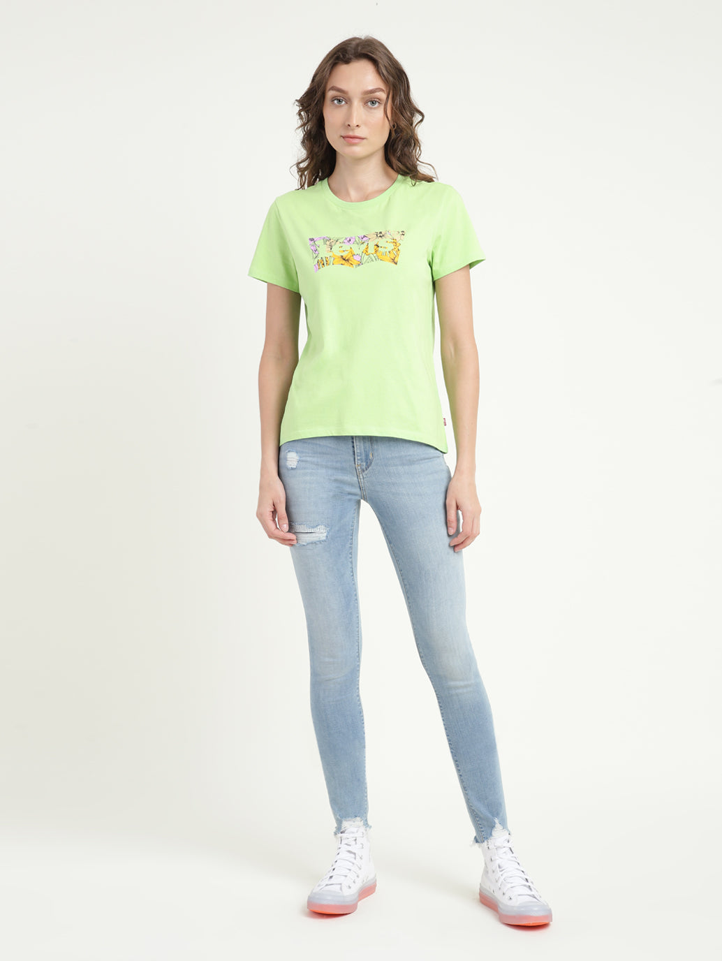 Women's Graphic Print Round Neck T-shirt Green - eda9196d-3512-42f0-bac7-323c3bcfc6bf View