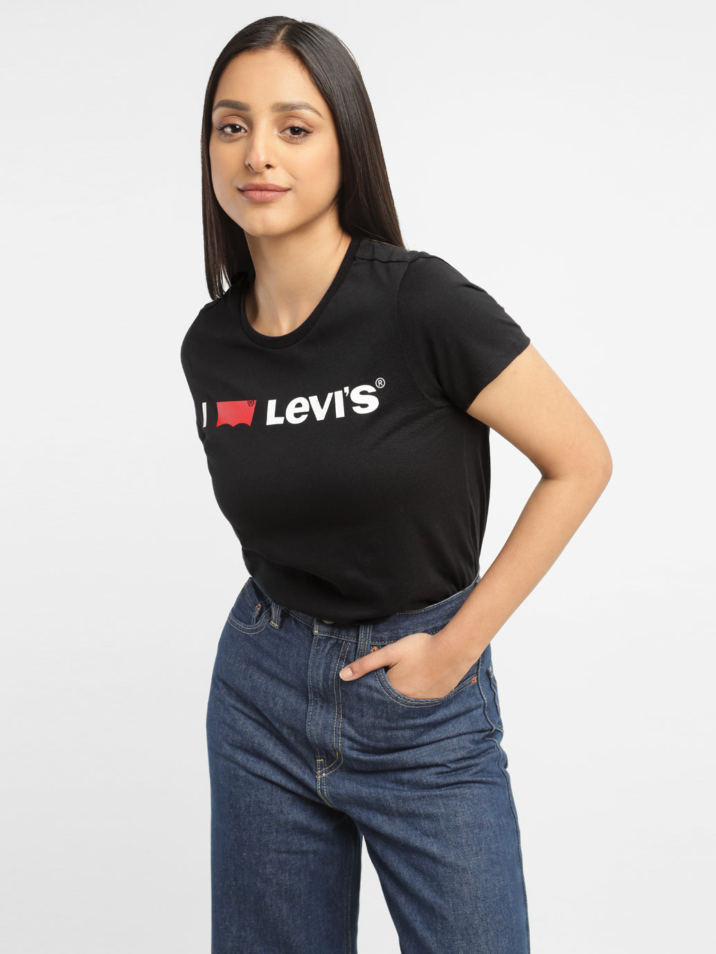 Women's Brand Logo Regular Fit T-shirt - 8d55d5cc-c265-460f-b487-ed9277017096 View