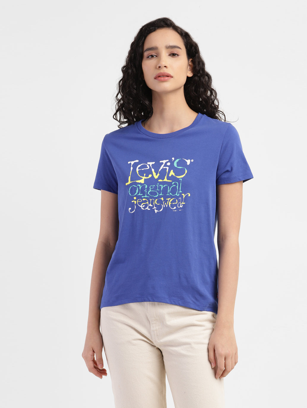 Women's Brand Logo Round Neck T-shirt - 0468da81-a684-4c05-9e1d-b805084e733c View