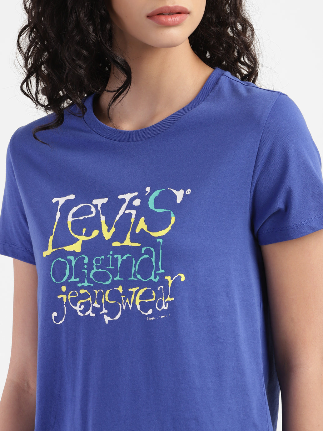Women's Brand Logo Round Neck T-shirt - dca814a1-5830-4b95-9bc5-20292c0bc35d View
