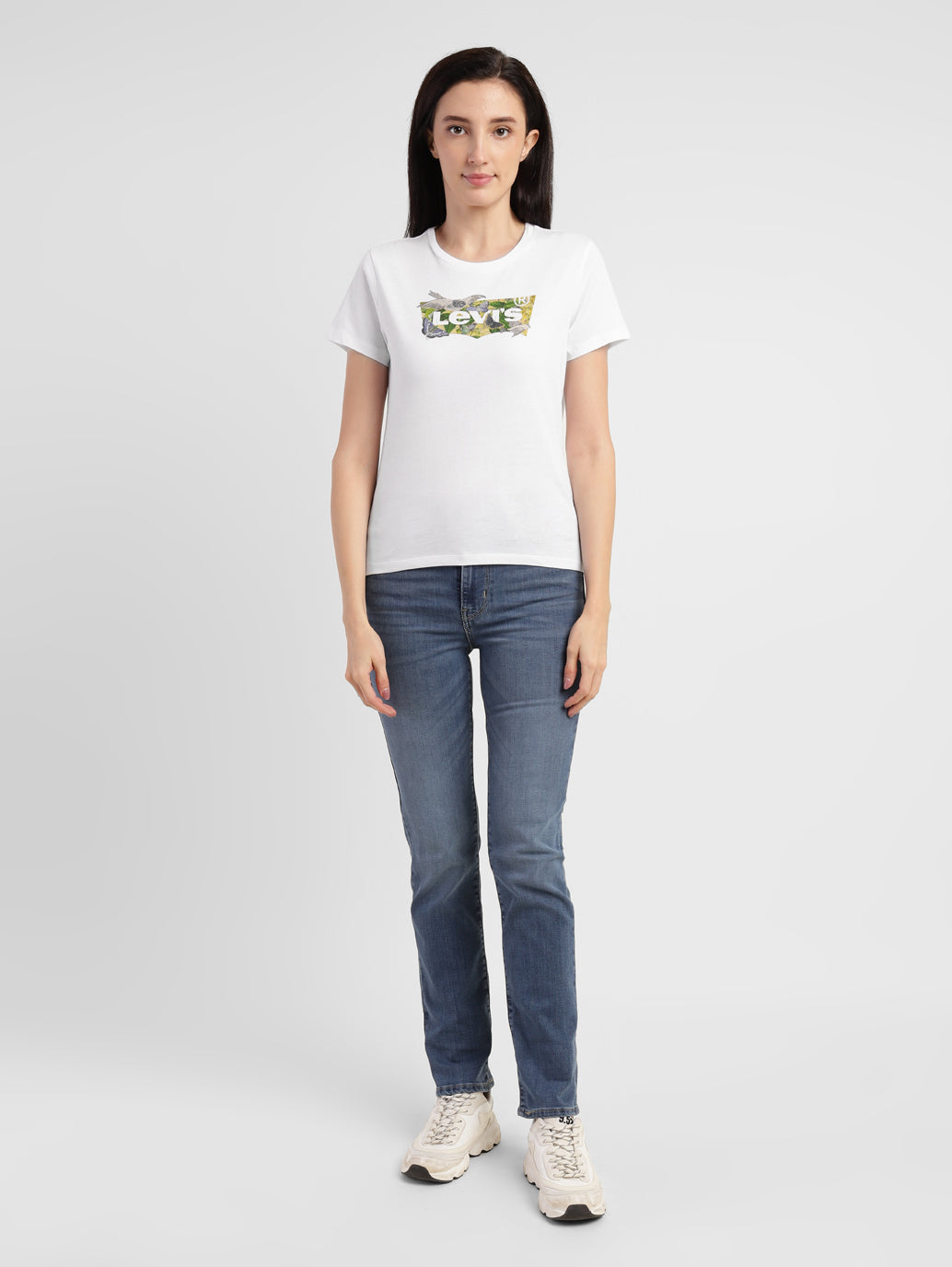 Women's Brand Logo Crew Neck T-shirt - 8b301cb8-dad4-4ab1-808a-b0d2ad92ddc7 View