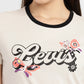 Women's Graphic Print Crew Neck T-shirt - Frontdetails View