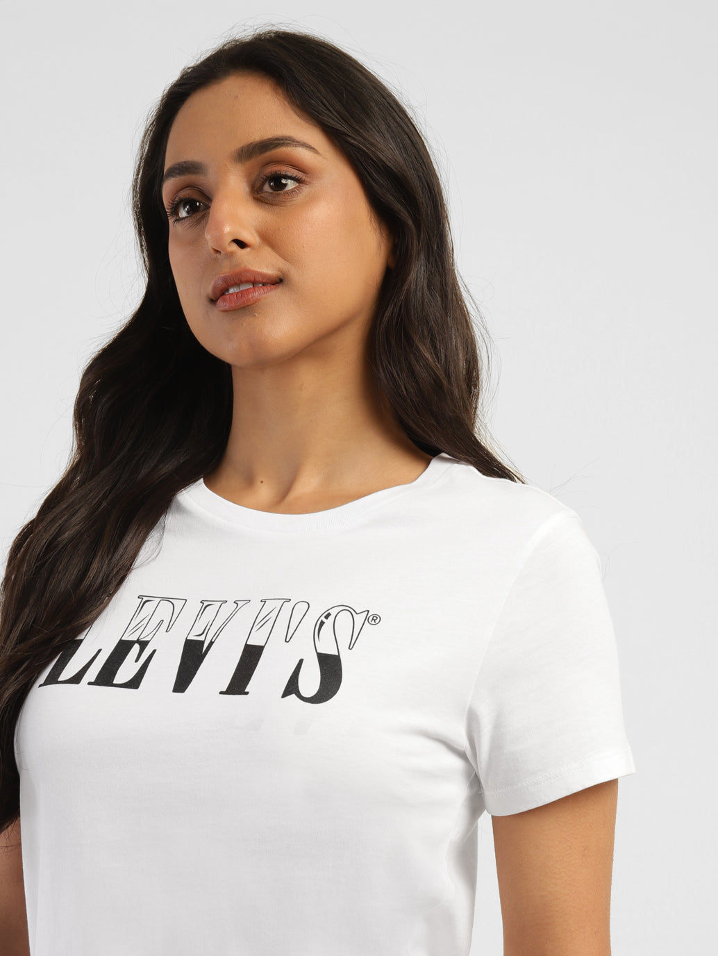 Women's Brand Logo Crew Neck T-shirt - FrontDetails View