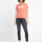 Women's Brand Logo Crew Neck T-shirt - ModelFront View