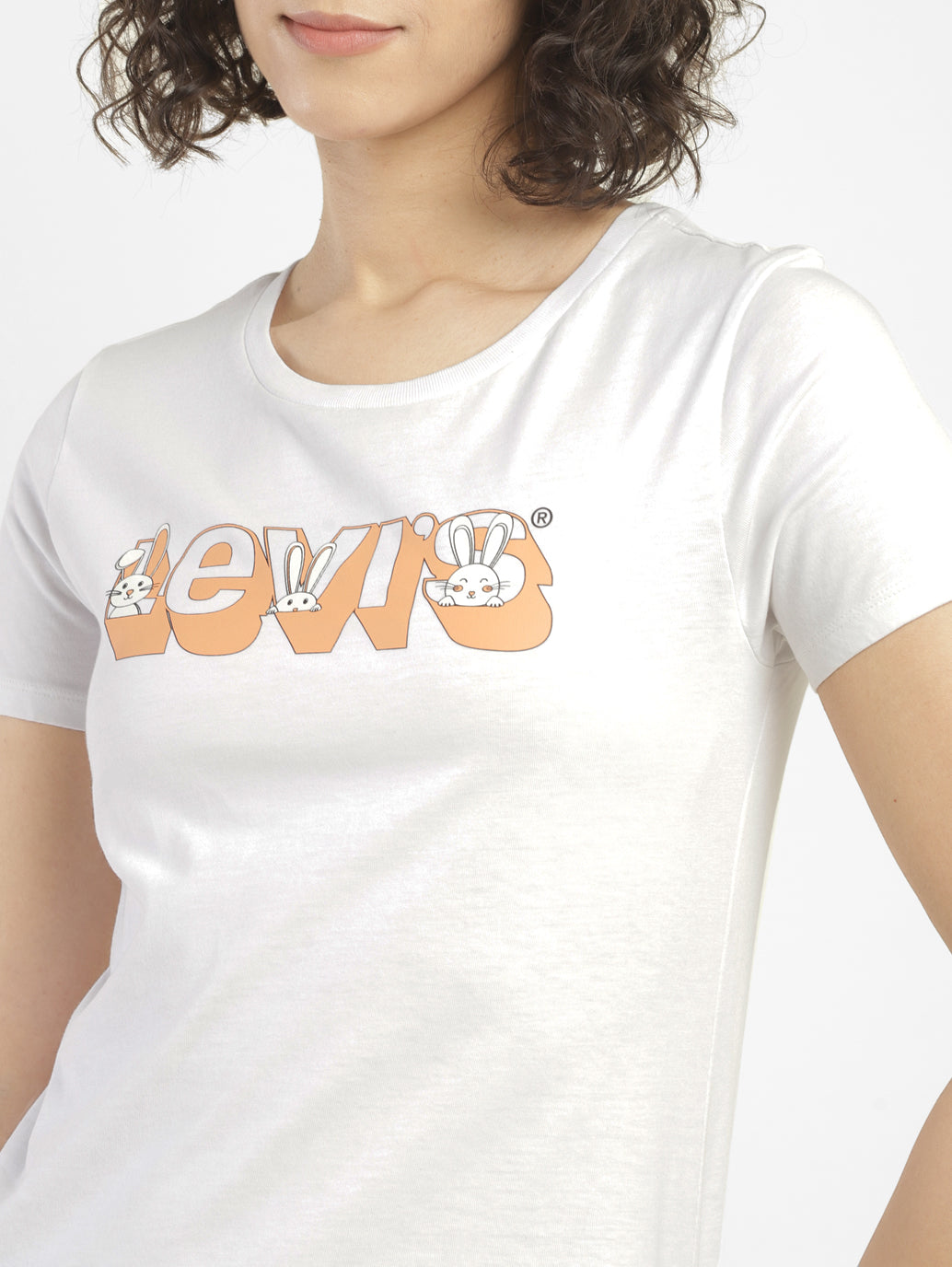 Women's Brand Logo Crew Neck T-shirt - FrontDetails View