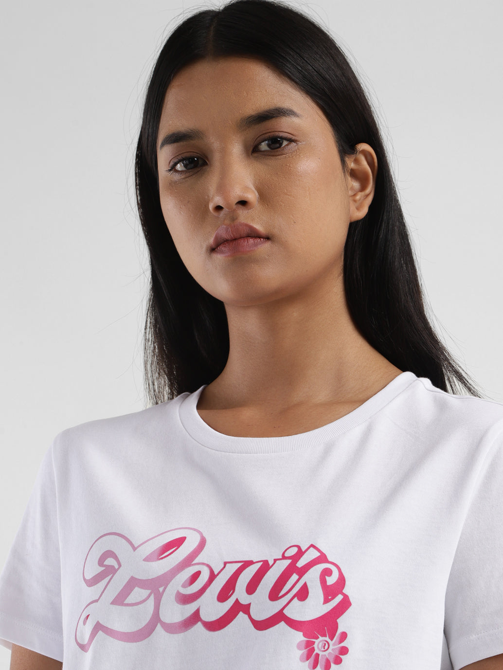 Women's Brand Logo Crew Neck T-Shirt - FrontDetails View