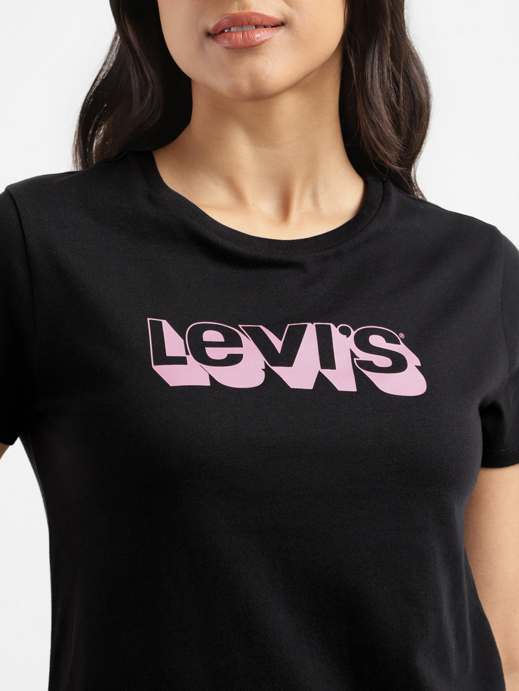 Women's Brand Logo Crew Neck T-Shirt - FrontDetails View
