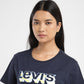 Women's Brand Logo Crew Neck T-shirt - Frontdetails View