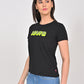 Women's Brand Logo Crew Neck T-Shirt - Side View