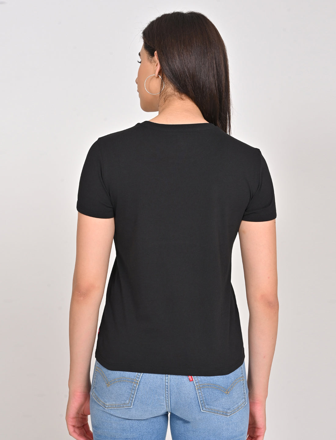 Women's Brand Logo Crew Neck T-Shirt - Back View