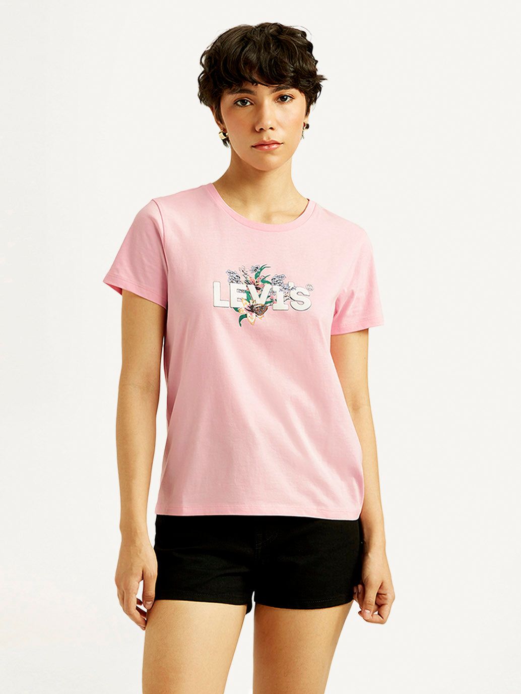 Women's Graphic Print Crew Neck T-shirt - Front View