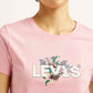 Women's Graphic Print Crew Neck T-shirt - Detail View